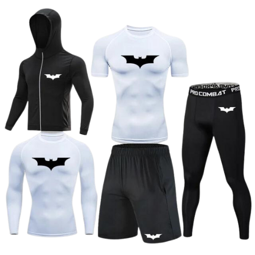 Batman Compression Set - Jacket, Shirt, Shorts & Pants