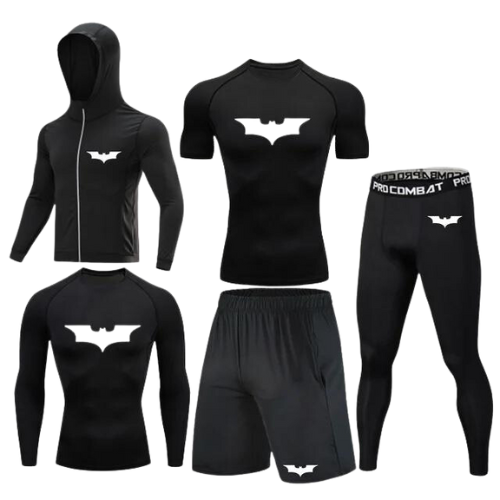 Batman Compression Set - Jacket, Shirt, Shorts & Pants