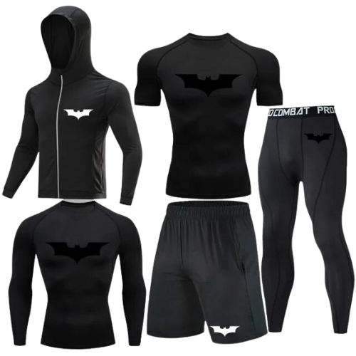 Batman Compression Set - Jacket, Shirt, Shorts & Pants
