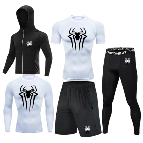 Spider-Man Compression Set - Jacket, Shirt, Shorts & Pants