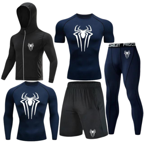Spider-Man Compression Set - Jacket, Shirt, Shorts & Pants