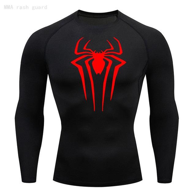 Long Sleeve Spider-Man Compression Shirt | Red / Black