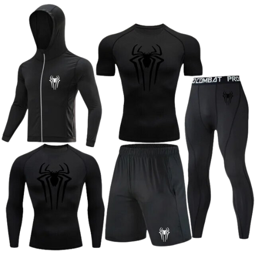 Spider-Man Compression Set - Jacket, Shirt, Shorts & Pants