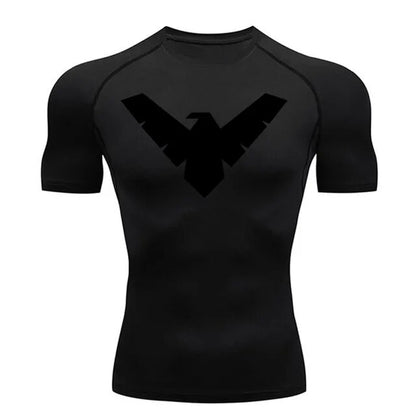 Batman Red Icon Long Sleeve Compression Shirt - Totally Superhero