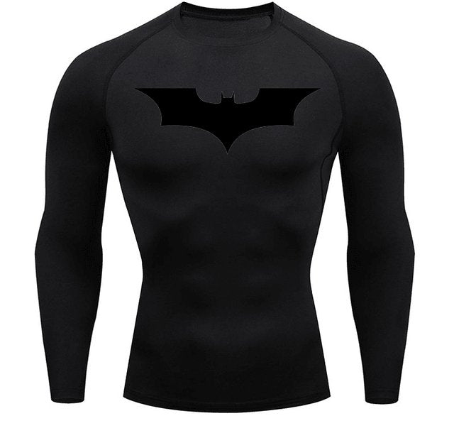 Long Sleeve Batman Compression Shirt - Black / Black – GOTHAM'S LEGACY