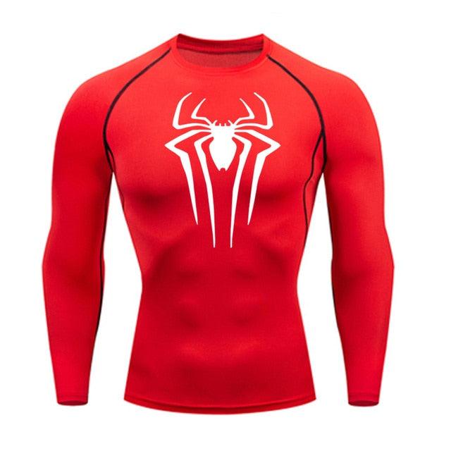 Long Sleeve Spider-Man Compression Shirt | White / Red - GOTHAM'S LEGACY